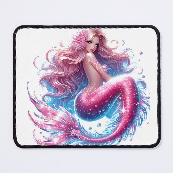 Item preview, Pink Sparkle Mermaid designed and sold by AI-Only Creations.