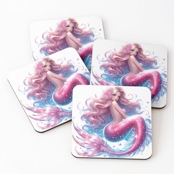 Item preview, Pink Sparkle Mermaid designed and sold by AI-Only Creations.