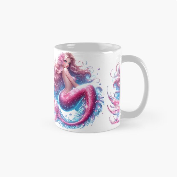 Item preview, Pink Sparkle Mermaid designed and sold by AI-Only Creations.