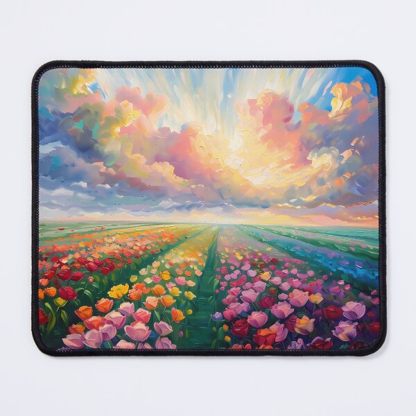 Item preview, Endless field of roses and tulips designed and sold by sakurashorty.