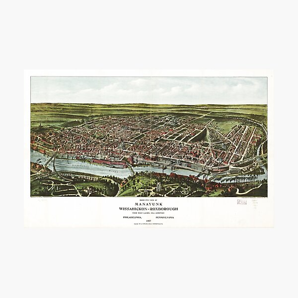 Item preview, Bird's Eye View of Manayunk Philadelphia, Pennsylvania (1907) designed and sold by allhistory.