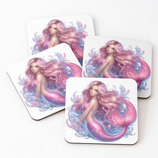 Item preview, Shimmering Pink Mermaid Dream designed and sold by AI-Only Creations.
