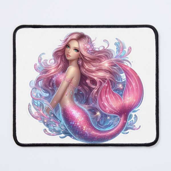Item preview, Shimmering Pink Mermaid Dream designed and sold by AI-Only Creations.