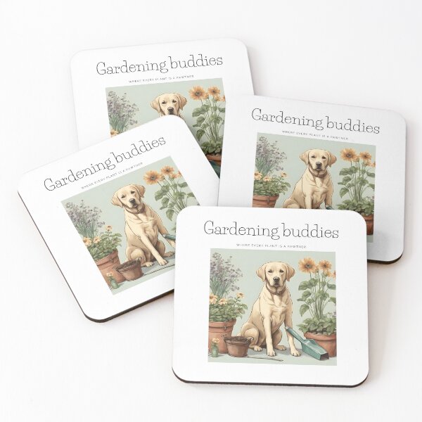 Item preview, Gardening buddies lab labrador flowers sweet furry dog mom lover vintage designed and sold by SoulfulT.