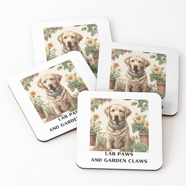 Item preview, Lab paws garden claws labrador flowers sweet furry dog mom lover vintage designed and sold by SoulfulT.