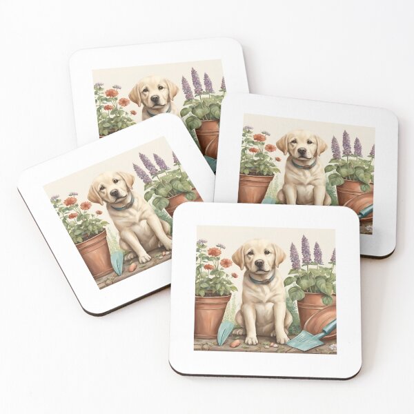 Item preview, Labrador gardening garden flowers sweet furry dog mom lover vintage designed and sold by SoulfulT.