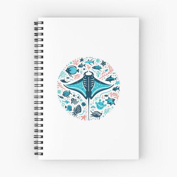 Item preview, manta ray with othere sea creatures designed and sold by zzinthestore.