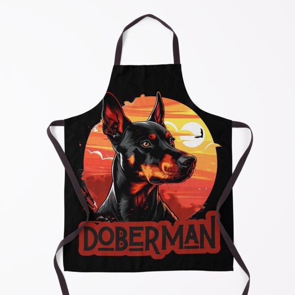 Item preview, Doberman against a backdrop of a fiery sunset designed and sold by FluxDesigner.