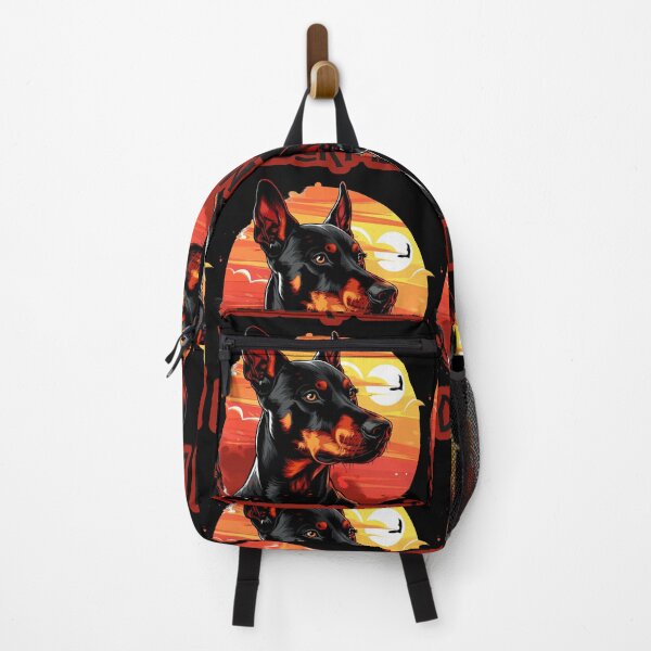Item preview, Doberman against a backdrop of a fiery sunset designed and sold by FluxDesigner.