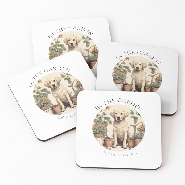 Item preview, In the garden labrador gardening flowers sweet furry dog mom lover vintage designed and sold by SoulfulT.