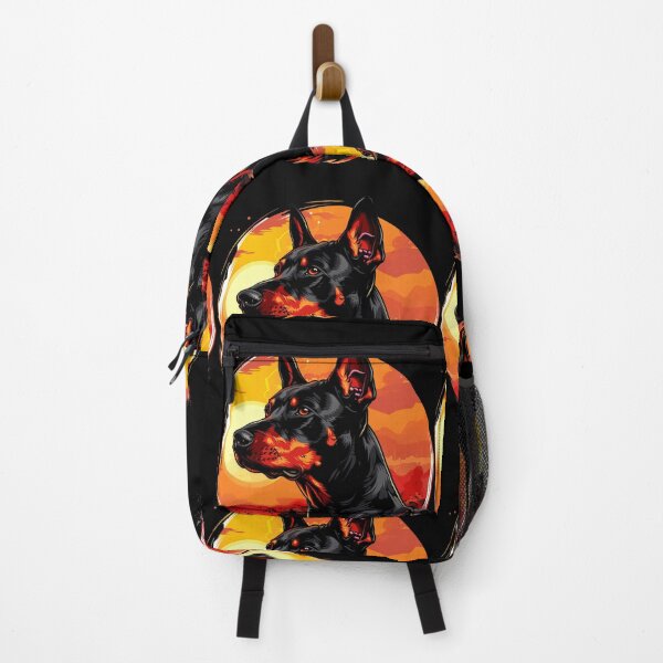 Item preview, Doberman against a backdrop of a fiery sunset designed and sold by FluxDesigner.