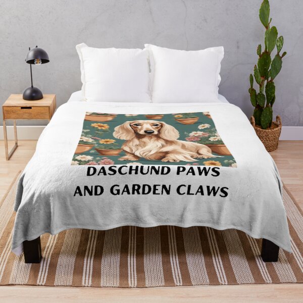 Item preview, Daschund paws garden claws long haired flowers dog mom lover vintage designed and sold by SoulfulT.