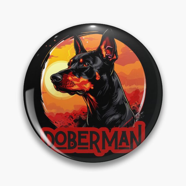 Item preview, Doberman against a backdrop of a fiery sunset designed and sold by FluxDesigner.