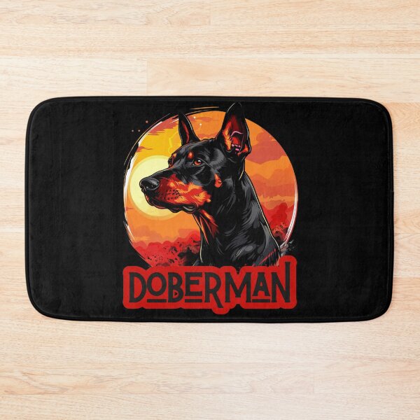 Item preview, Doberman against a backdrop of a fiery sunset designed and sold by FluxDesigner.
