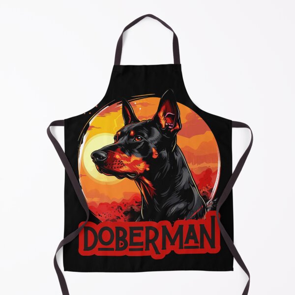 Item preview, Doberman against a backdrop of a fiery sunset designed and sold by FluxDesigner.