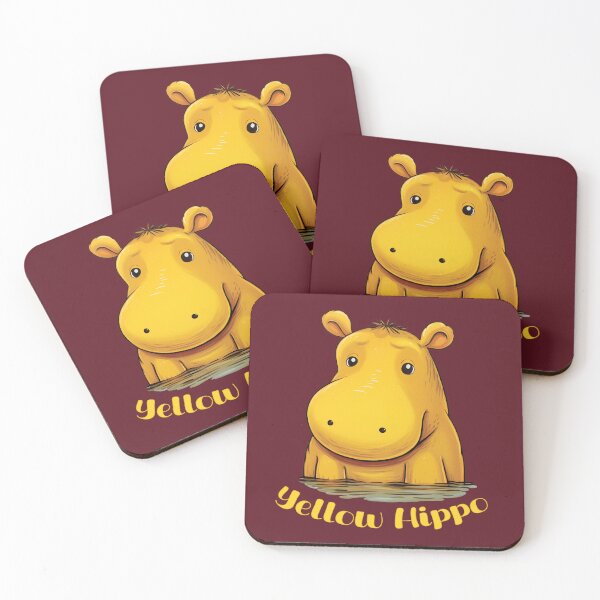 Item preview, Young yellow hippo designed and sold by AlchemyColor.