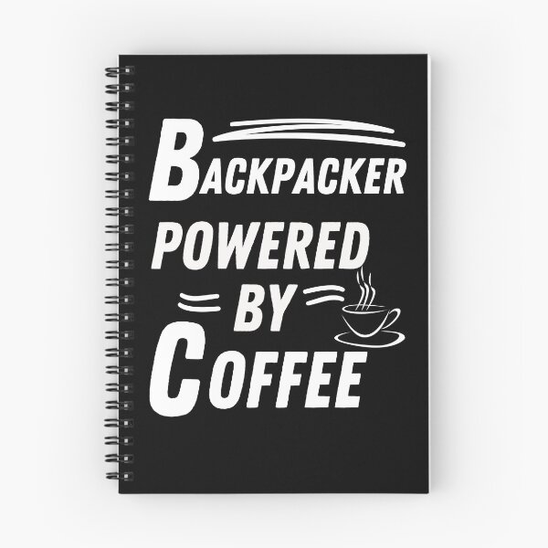 Item preview, backpacker powered by coffee designed and sold by annoying-shirts.