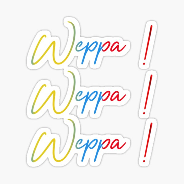 Artikel-Vorschau von Logo meiner Fitnessaktivität Weppa mit Personaje und Textfarbe der Flagge Ecuadors, designt und verkauft von Alva-Allatino.