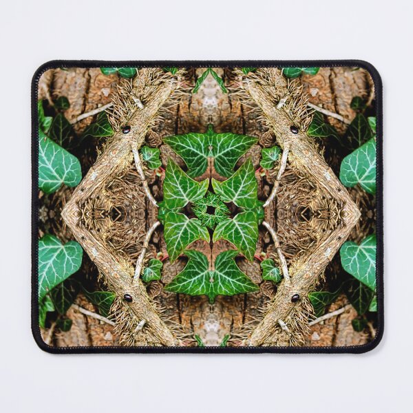 Item preview, Pattern of Ivy on Oak Bark (with very small Harlequin ladybirds) designed and sold by Robin3DT.
