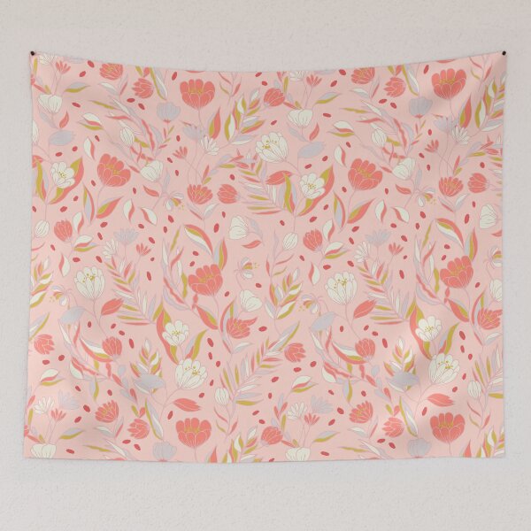 Item preview, Floral Pattern in soft pink color palette designed and sold by BrankaPD.