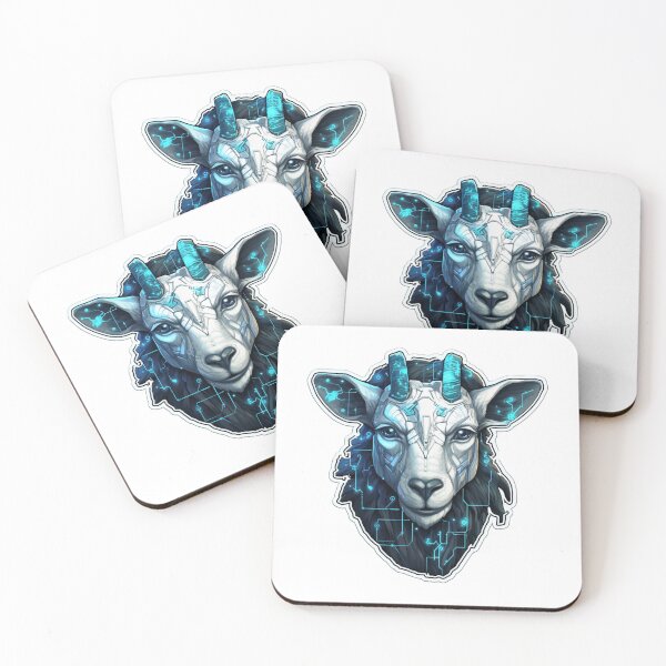 Item preview, Cyber Goat // Goat // cool animal // Cyber Animal // Future animal art // Animal Warrior // Animal cute art designed and sold by SMARTKIT  DESIGNAGENCY.