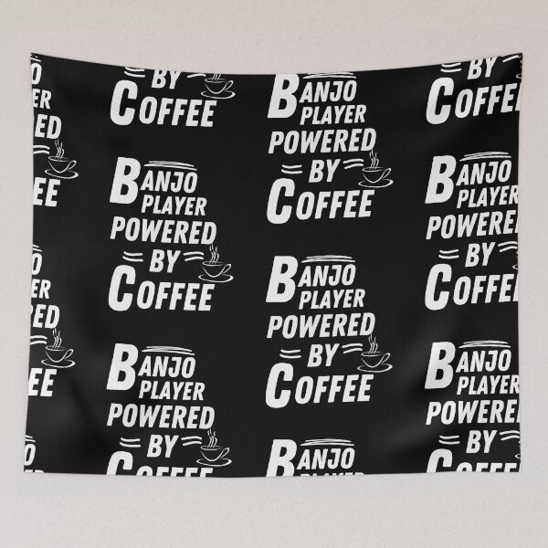 Item preview, banjo player powered by coffee designed and sold by annoying-shirts.