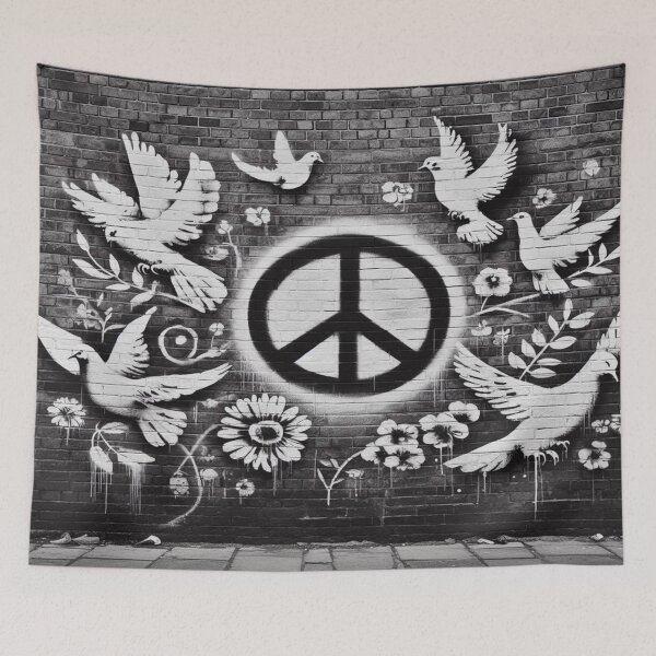 Item preview, Graffiti - peace and peace doves designed and sold by bernhagen.