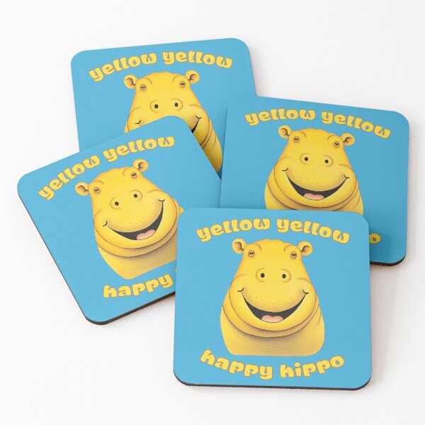 Item preview, Yellow happy cute hippo lover funny hippopotamus gift for child designed and sold by AlchemyColor.