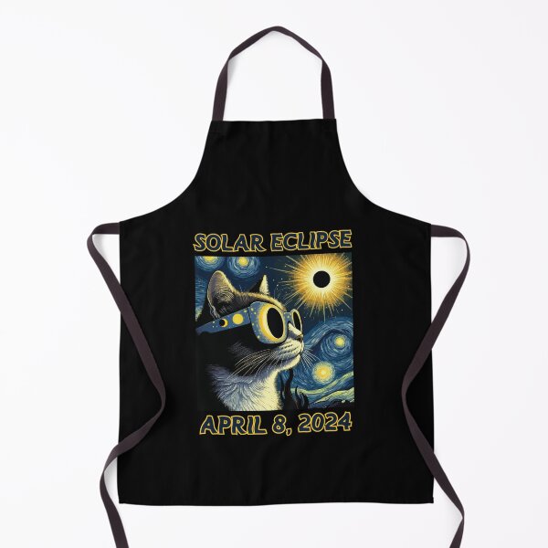 Item preview, Solar Eclipse Cat 2024 in Van Gogh Style designed and sold by Kondi-Art.