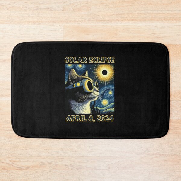 Item preview, Solar Eclipse Cat 2024 in Van Gogh Style designed and sold by Kondi-Art.