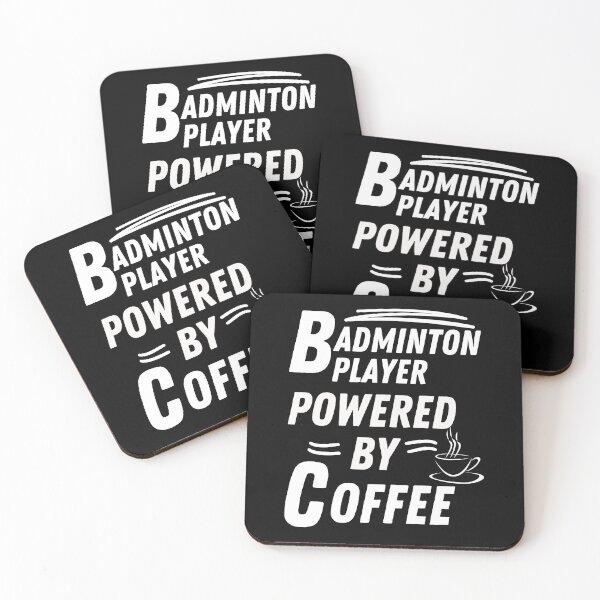 Item preview, badminton player powered by coffee designed and sold by annoying-shirts.
