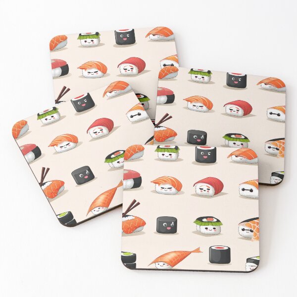 Item preview, Kawaii Sushi Lover Pattern Art designed and sold by DreamCraze.