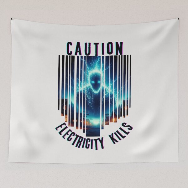 Item preview, Caution Electricity Kills designed and sold by Dominic-Design.