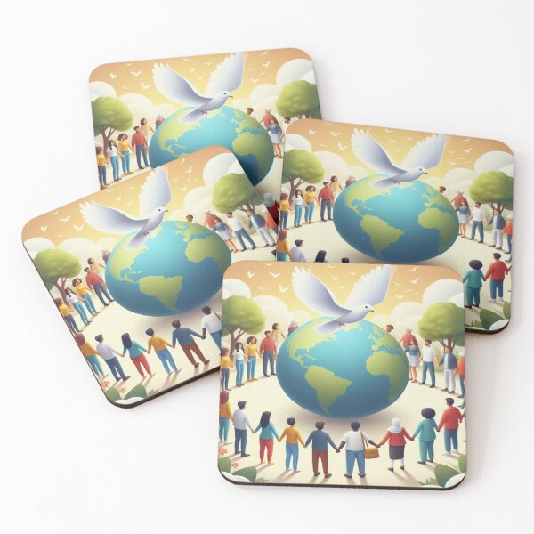 Item preview, People hand in hand around the earth designed and sold by bernhagen.