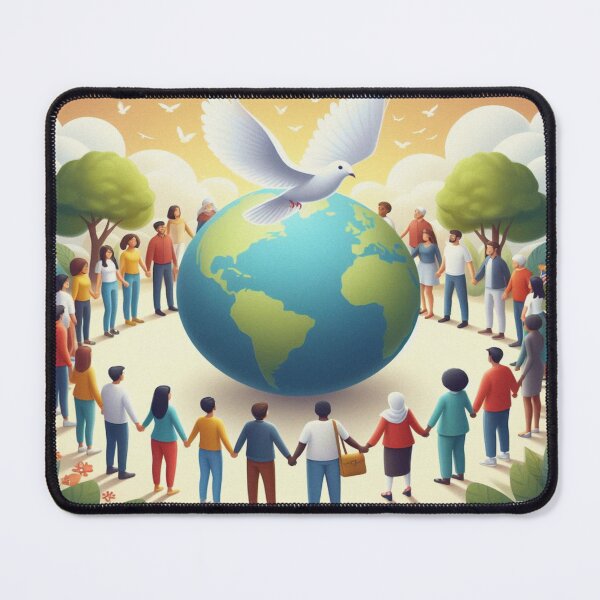 Item preview, People hand in hand around the earth designed and sold by bernhagen.