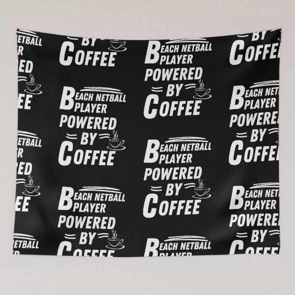 Item preview, beach netball player powered by coffee designed and sold by annoying-shirts.