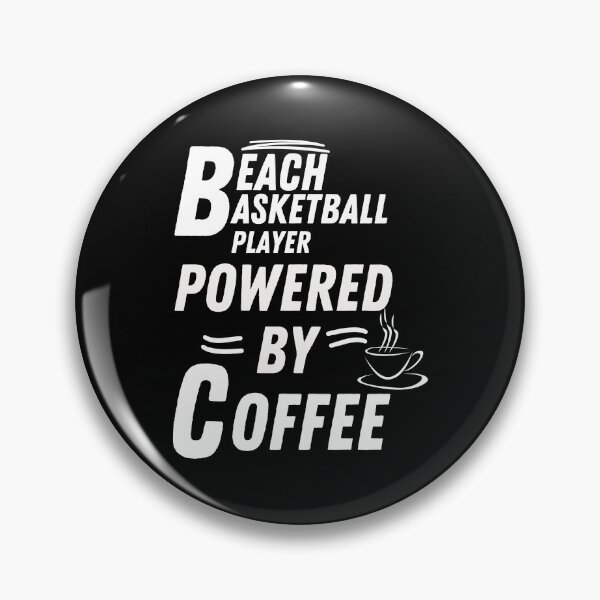 Item preview, beach basketball player powered by coffee designed and sold by annoying-shirts.