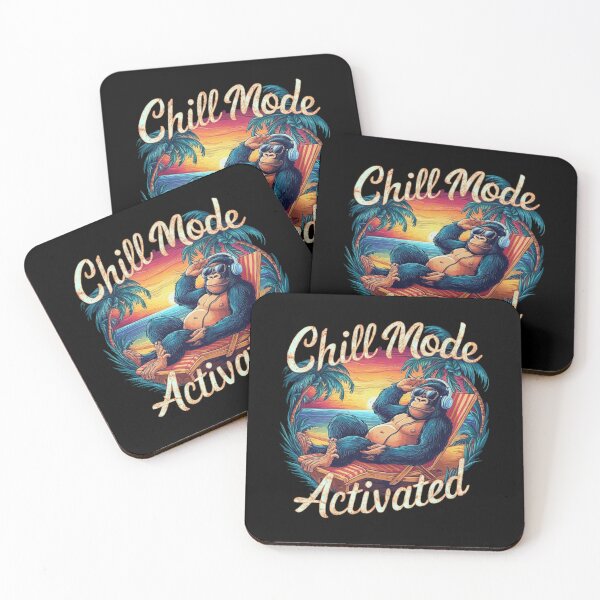 Item preview, Chill Mode Activated , Funny gorilla with headphones, designed and sold by love3617.