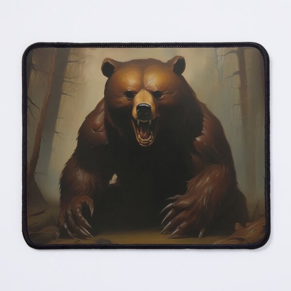 Item preview, Scary Horror Bear Oil Painting designed and sold by DreamCraze.