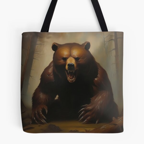 Item preview, Scary Horror Bear Oil Painting designed and sold by DreamCraze.
