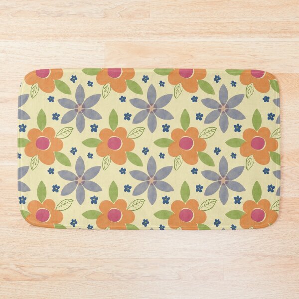 Item preview, Retro flowers stamp tile designed and sold by MinnietheCat.