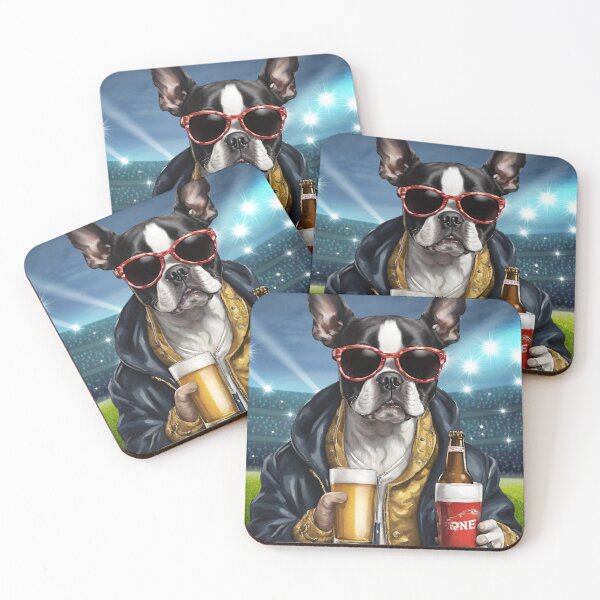 Item preview, Boston Terrier Whimsical Eclectic clipart dog drawing  designed and sold by Wolvescreate.