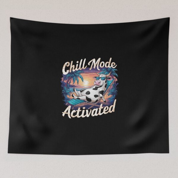 Item preview, Chill Mode Activated , Funny cow designed and sold by love3617.