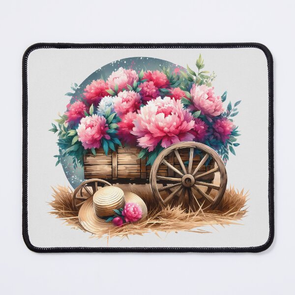Item preview, Spring Flowers in Garden Wheelbarrow designed and sold by Clara Fruggeri.