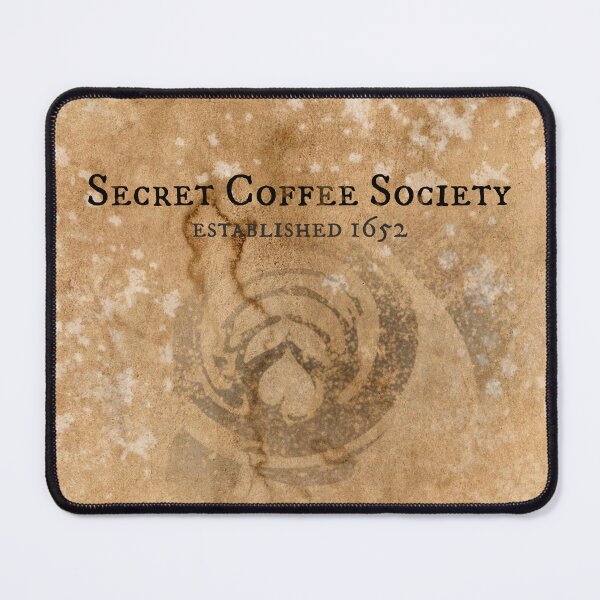 Item preview, Secret Coffee Society Coffee lovers vintage paper latte art. designed and sold by KarenBakerArt.