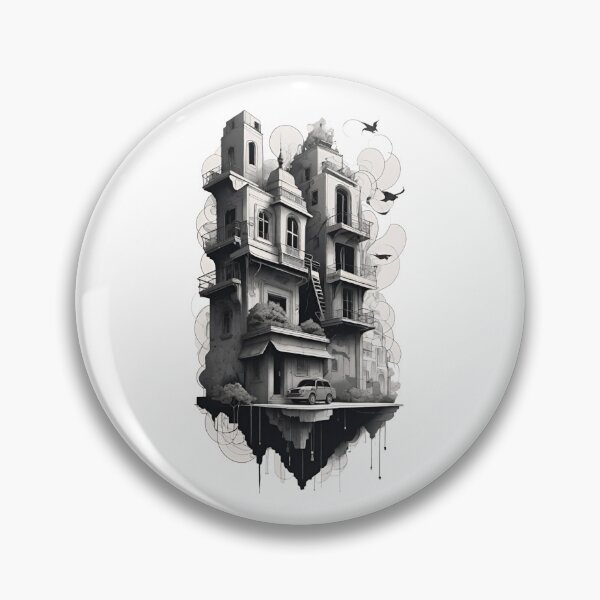 Item preview, Timeless Elegance: Captivating Black and White House Image designed and sold by KTOShop.