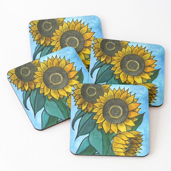 Item preview, Sunflowers. Pen, ink on 29.7x21cm paper. designed and sold by crowleyronan123.