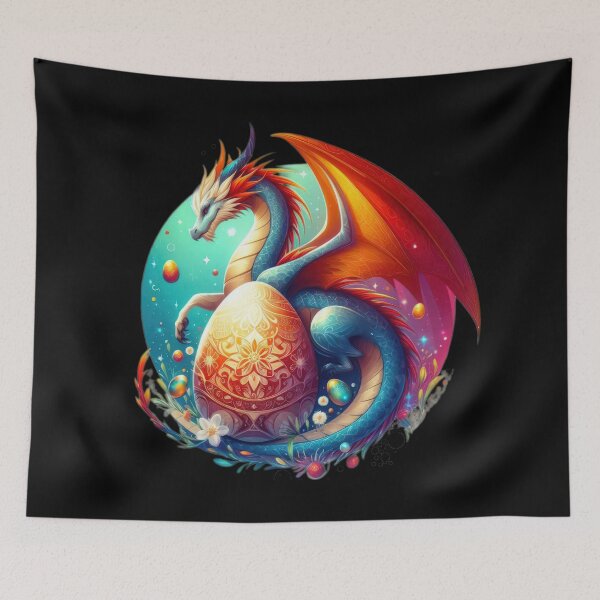 Item preview, dragon with egg Easter  mythical animal designed and sold by Expressions-Sel.