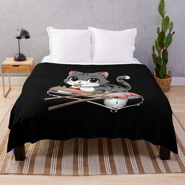 Item preview, Cute Cat Eating Sushi designed and sold by zaqare.