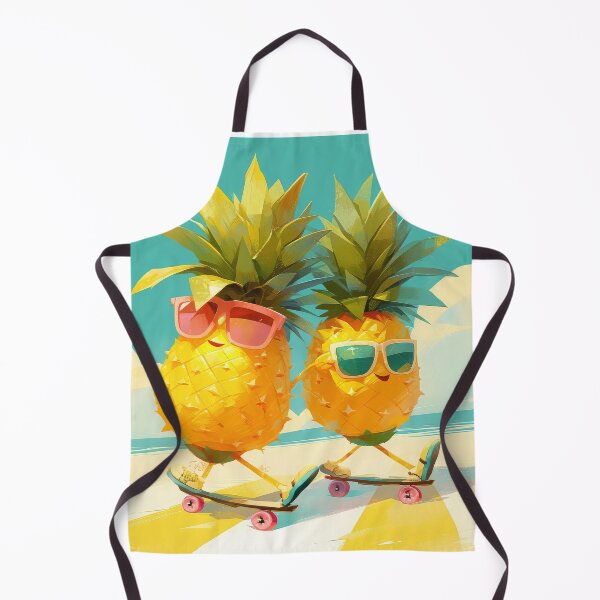 Item preview, Funny Couple of Pineapples on Skateboards designed and sold by JoyfulNat.